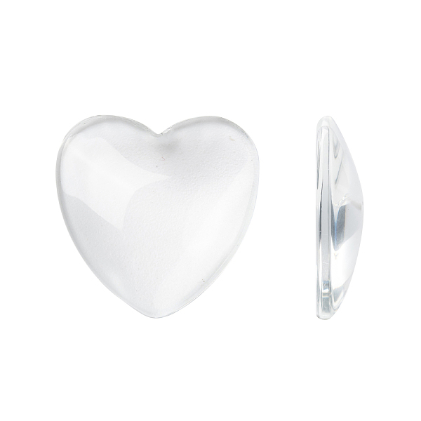 PandaHall Transparent Glass Heart Cabochons, Clear, 25x25x6~6.5mm Glass Heart Clear
PandaHall Transparent Glass Heart Cabochons, Clear, 25x25x6~6.5mm Glass Heart Clear