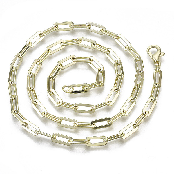 PandaHall Brass Paperclip Chains, Drawn Elongated Cable Chains Necklace Making, with Lobster Claw Clasps, Light Gold, 17.71 inch(45cm) long...
PandaHall Brass Paperclip Chains, Drawn Elongated Cable Chains Necklace Making, with Lobster Claw Clasps, Light Gold, 17.71 inch(45cm) long...