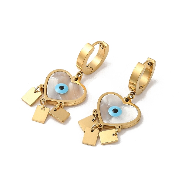 PandaHall Natural Shell Enamel Heart with Evil Eye Chandelier Earrings, 304 Stainless Steel Hoop Earrings, Golden, 41x16mm Shell Heart
PandaHall Natural Shell Enamel Heart with Evil Eye Chandelier Earrings, 304 Stainless Steel Hoop Earrings, Golden, 41x16mm Shell Heart