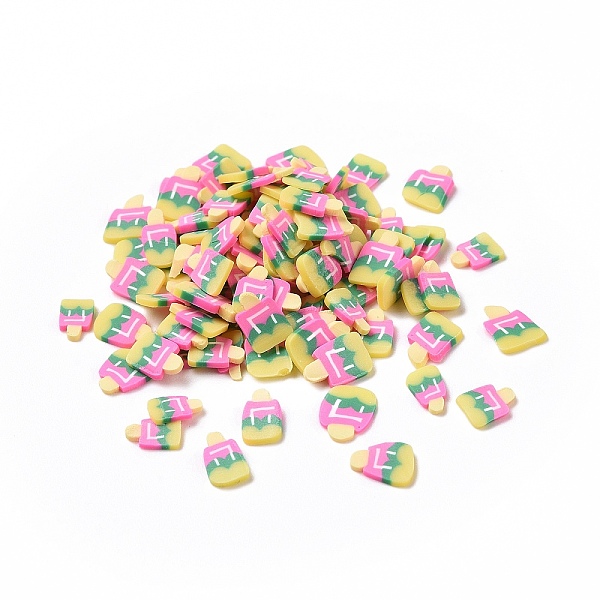 PandaHall Handmade Polymer Clay Cabochons, Ice Lolly, Colorful, 5~6.5x3.5~4x0.8mm, about 66666pcs/1000g Polymer Clay Food
PandaHall Handmade Polymer Clay Cabochons, Ice Lolly, Colorful, 5~6.5x3.5~4x0.8mm, about 66666pcs/1000g Polymer Clay Food
