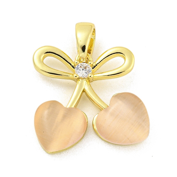 PandaHall Cat Eye Pendants, with Brass Micro Pave Clear Cubic Zirconia Pendants, Cherry, Real 18K Gold Plated, 16.5x17x3.5mm, Hole: 5x3mm...
PandaHall Cat Eye Pendants, with Brass Micro Pave Clear Cubic Zirconia Pendants, Cherry, Real 18K Gold Plated, 16.5x17x3.5mm, Hole: 5x3mm...