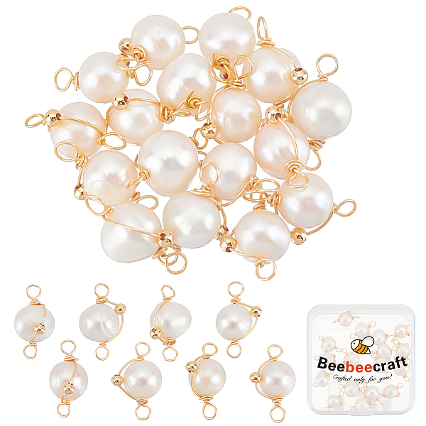 PandaHall Beebeecraft 20Pcs Natural Cultured Freshwater Pearl Pendants, Copper Wire Wrapped Round Charms, with Brass Beads, Golden...
PandaHall Beebeecraft 20Pcs Natural Cultured Freshwater Pearl Pendants, Copper Wire Wrapped Round Charms, with Brass Beads, Golden...