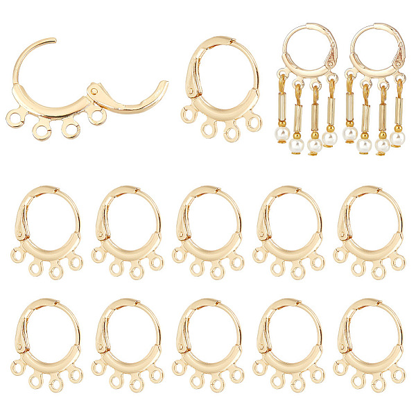 PandaHall BENECREAT 10 Pair Brass Leverback Earring Findings, with Loops, Golden, 16x14.5x2mm, Hole: 1.5mm, Pin: 0.7mm Brass
PandaHall BENECREAT 10 Pair Brass Leverback Earring Findings, with Loops, Golden, 16x14.5x2mm, Hole: 1.5mm, Pin: 0.7mm Brass