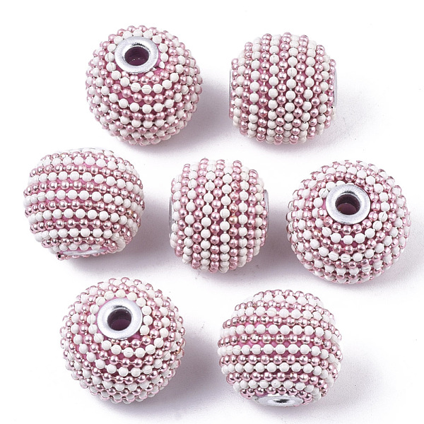 PandaHall Handmade Indonesia Beads, with Polymer Clay, Silver Color Plated Brass Cores and Iron Ball Chains, Round, Pink, 18~20x15~17mm...
PandaHall Handmade Indonesia Beads, with Polymer Clay, Silver Color Plated Brass Cores and Iron Ball Chains, Round, Pink, 18~20x15~17mm...