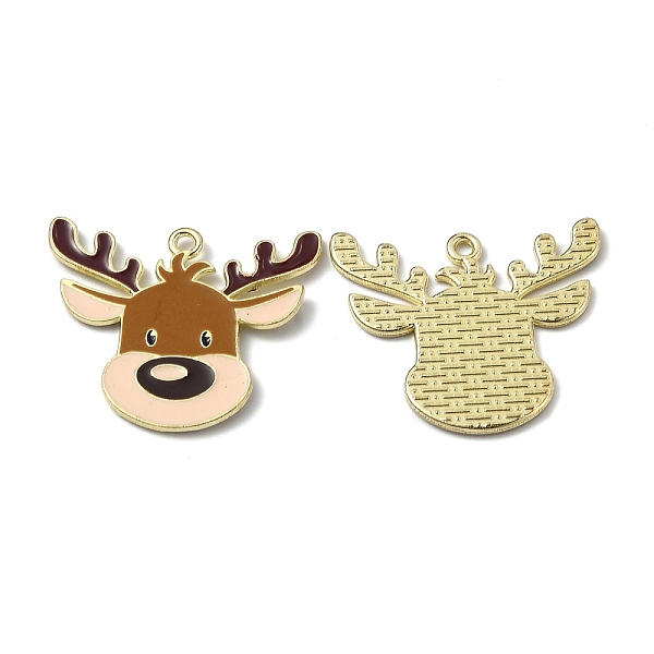 PandaHall Alloy Enamel Pendants, for Christmas, Elk Christmas Reindeer/Stag, Golden, 24.5x29x1.3mm, Hole: 1.6mm Alloy+Enamel Deer Brown
PandaHall Alloy Enamel Pendants, for Christmas, Elk Christmas Reindeer/Stag, Golden, 24.5x29x1.3mm, Hole: 1.6mm Alloy+Enamel Deer Brown