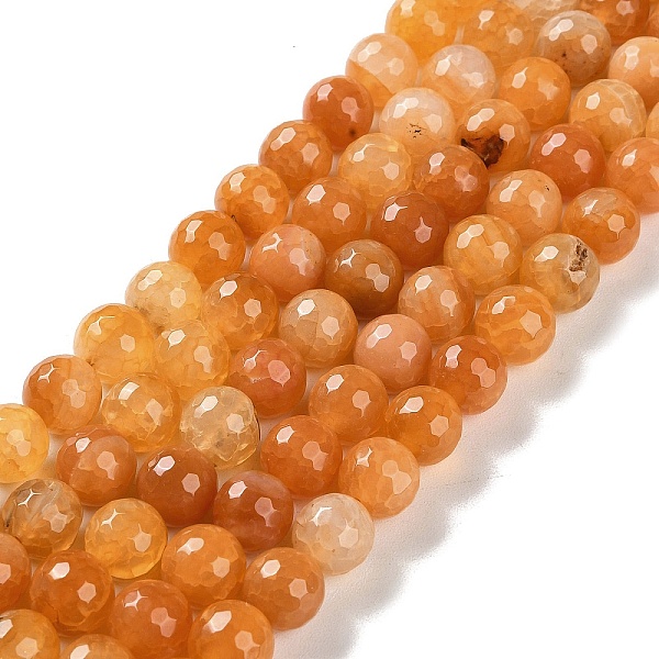 PandaHall Natural Agate Beads Strands, Dyed & Heated, Faceted, Round, Orange, 10mm, Hole: 0.8mm, about 37pcs/strand, 14.96''(38cm) Crackle...
PandaHall Natural Agate Beads Strands, Dyed & Heated, Faceted, Round, Orange, 10mm, Hole: 0.8mm, about 37pcs/strand, 14.96''(38cm) Crackle...