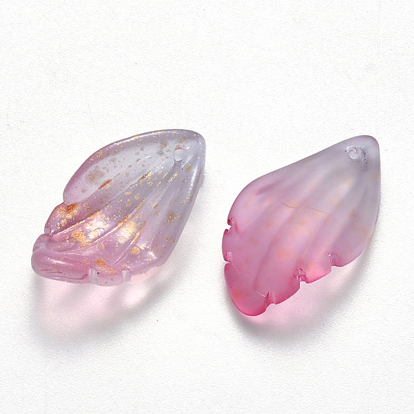 PandaHall Two Tone Spray Painted Glass Pendants, with Glitter Powder, Frosted, Leaf, Orchid, 22.5x12.5x5.5mm, Hole: 1mm Glass Leaf Purple
PandaHall Two Tone Spray Painted Glass Pendants, with Glitter Powder, Frosted, Leaf, Orchid, 22.5x12.5x5.5mm, Hole: 1mm Glass Leaf Purple