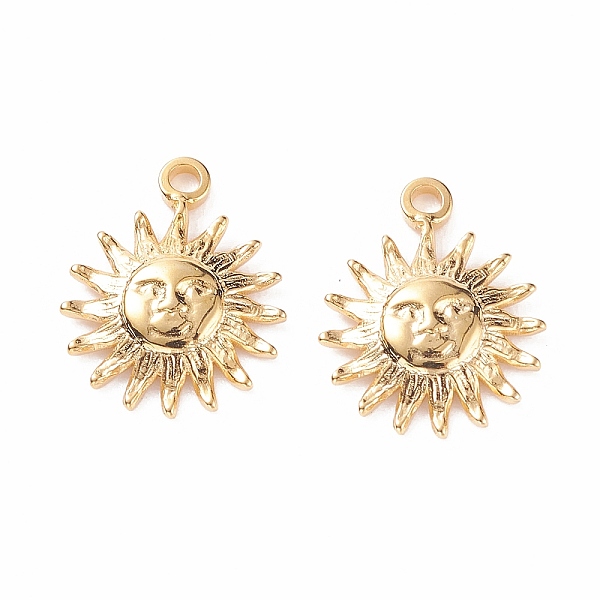 PandaHall 304 Stainless Steel Charms, Textured, Sun, Golden, 14.5x11.5x2mm, Hole: 1.5mm 304 Stainless Steel Sun
PandaHall 304 Stainless Steel Charms, Textured, Sun, Golden, 14.5x11.5x2mm, Hole: 1.5mm 304 Stainless Steel Sun