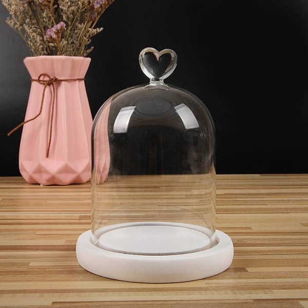 PandaHall Heart Shaped Top Clear Glass Dome Cover, Decorative Display Case, Cloche Bell Jar Terrarium with Wood Base, White, 90x140mm Glass...
PandaHall Heart Shaped Top Clear Glass Dome Cover, Decorative Display Case, Cloche Bell Jar Terrarium with Wood Base, White, 90x140mm Glass...