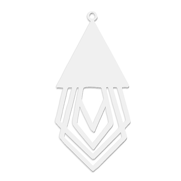 PandaHall 201 Stainless Steel Pendants, Laser Cut, Stainless Steel Color, 45.5x21x1mm, Hole: 1.6mm 201 Stainless Steel Triangle
PandaHall 201 Stainless Steel Pendants, Laser Cut, Stainless Steel Color, 45.5x21x1mm, Hole: 1.6mm 201 Stainless Steel Triangle