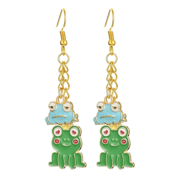 PandaHall Alloy Enamel Frog Dangle Earrings with Iron Earring Pins for Women, Light Sky Blue, 65x17mm Alloy Frog
PandaHall Alloy Enamel Frog Dangle Earrings with Iron Earring Pins for Women, Light Sky Blue, 65x17mm Alloy Frog