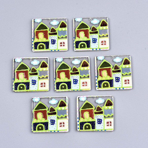 PandaHall Transparent Acrylic Pendants, 3D Printed, Square with House Pattern, Lime, 31x31x2.5mm, Hole: 1.5mm Acrylic Square Green
PandaHall Transparent Acrylic Pendants, 3D Printed, Square with House Pattern, Lime, 31x31x2.5mm, Hole: 1.5mm Acrylic Square Green