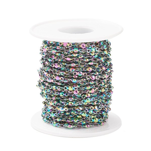 PandaHall 304 Stainless Steel Chains, Flat Round Link Chains, Soldered, Rainbow Color, 8x3x2mm, about 32.8 Feet(10m)/roll 304 Stainless...
PandaHall 304 Stainless Steel Chains, Flat Round Link Chains, Soldered, Rainbow Color, 8x3x2mm, about 32.8 Feet(10m)/roll 304 Stainless...