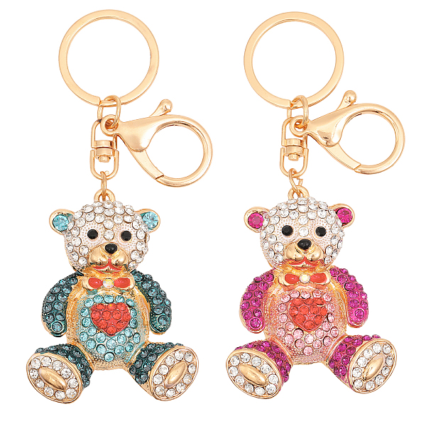 PandaHall CHGCRAFT 2Pcs 2 Colors Cartoon Heart Bear Rhinestone Pendant Keychain, with Alloy Findings, for Woman Bag Car Ornaments, Mixed..., Multicolor
PandaHall CHGCRAFT 2Pcs 2 Colors Cartoon Heart Bear Rhinestone Pendant Keychain, with Alloy Findings, for Woman Bag Car Ornaments, Mixed..., Multicolor