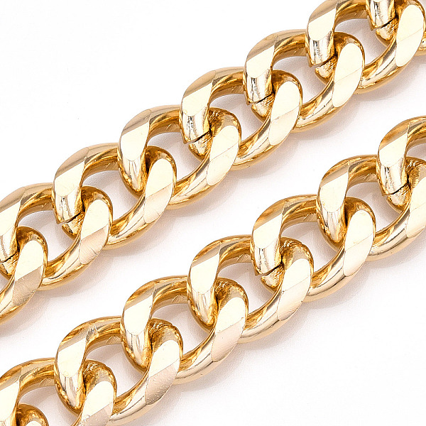 PandaHall Aluminum Faceted Curb Chains, Diamond Cut Curb Chains, Unwelded, Light Gold, 23.5x19x5mm Aluminum
PandaHall Aluminum Faceted Curb Chains, Diamond Cut Curb Chains, Unwelded, Light Gold, 23.5x19x5mm Aluminum