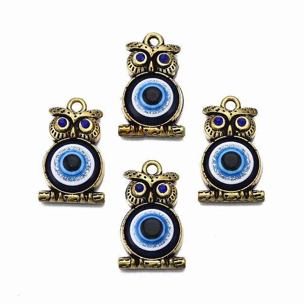PandaHall Alloy Pendants, with Resin and Rhinestone, Cadmium Free & Lead Free, Owl, Antique Bronze, 30x18x5.5mm, Hole: 1.8mm...
PandaHall Alloy Pendants, with Resin and Rhinestone, Cadmium Free & Lead Free, Owl, Antique Bronze, 30x18x5.5mm, Hole: 1.8mm...