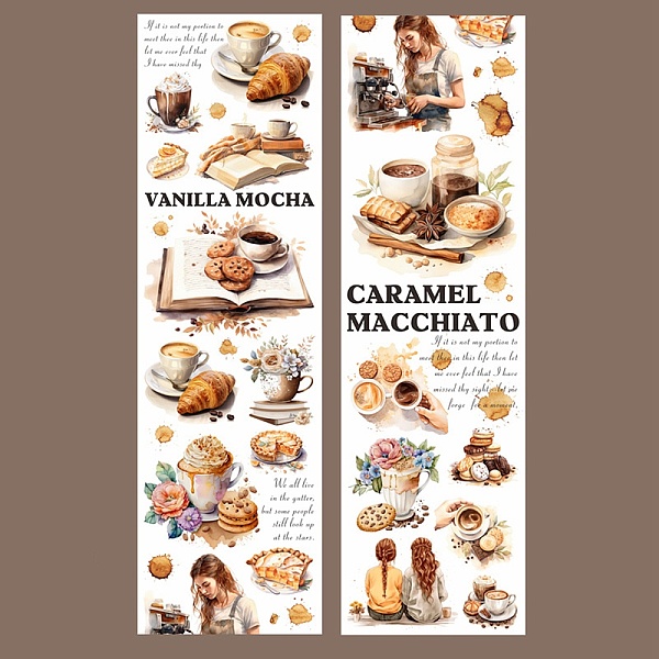 PandaHall Coffee Theme Decorative Paper Tapes Rolls, Self-adhesion Paper Sheets, for DIY Scrapbooking, Food, 60x2mm Paper Food
PandaHall Coffee Theme Decorative Paper Tapes Rolls, Self-adhesion Paper Sheets, for DIY Scrapbooking, Food, 60x2mm Paper Food