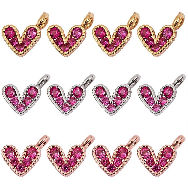 PandaHall 12Pcs 3 Colors Brass Micro Pave Cubic Zirconia Charms, Long-Lasting Plated, Lead Free & Nickel Free & Cadmium Free, Heart, Hot...
PandaHall 12Pcs 3 Colors Brass Micro Pave Cubic Zirconia Charms, Long-Lasting Plated, Lead Free & Nickel Free & Cadmium Free, Heart, Hot...