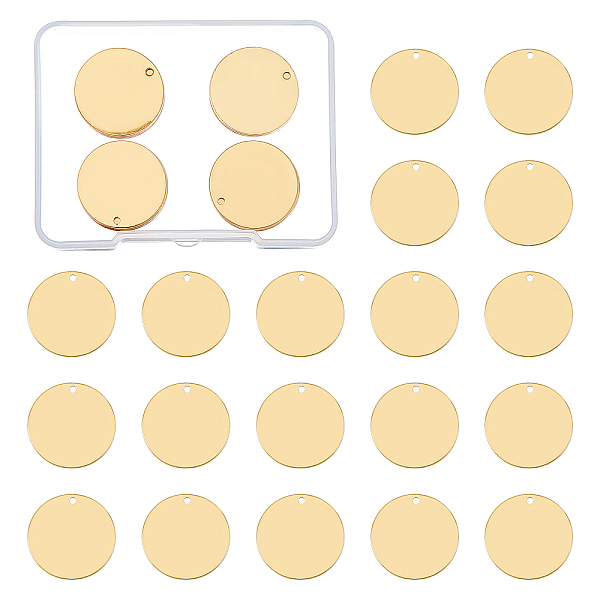 PandaHall BENECREAT Brass Pendants, Flat Round, Blank Stamping Tag, Golden, 20x0.5mm, Hole: 1.4mm, 30pcs/box Brass Flat Round
PandaHall BENECREAT Brass Pendants, Flat Round, Blank Stamping Tag, Golden, 20x0.5mm, Hole: 1.4mm, 30pcs/box Brass Flat Round
