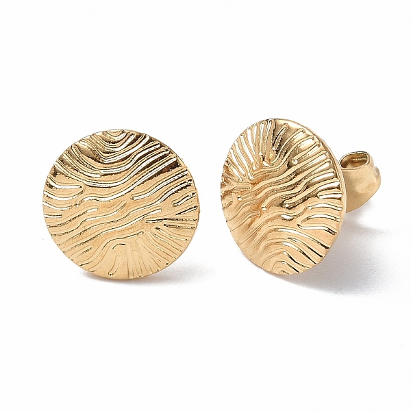 PandaHall Ion Plating(IP) 304 Stainless Steel Textured Flat Round Stud Earrings for Women, Real 18K Gold Plated, 11mm, Pin: 0.7mm 304...
PandaHall Ion Plating(IP) 304 Stainless Steel Textured Flat Round Stud Earrings for Women, Real 18K Gold Plated, 11mm, Pin: 0.7mm 304...