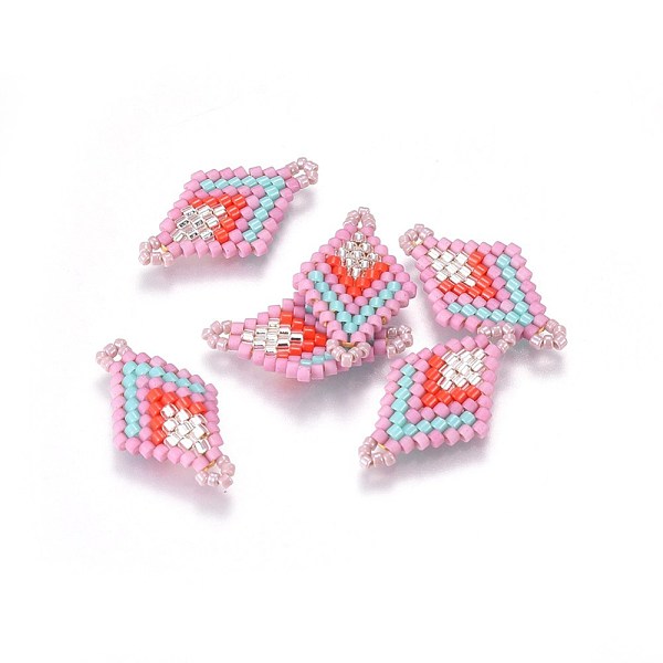 PandaHall MIYUKI & TOHO Handmade Japanese Seed Beads Links, Loom Pattern, Rhombus, Pink, 23~24x13~14x1.7mm, Hole: 1.5mm Glass Rhombus Pink
PandaHall MIYUKI & TOHO Handmade Japanese Seed Beads Links, Loom Pattern, Rhombus, Pink, 23~24x13~14x1.7mm, Hole: 1.5mm Glass Rhombus Pink