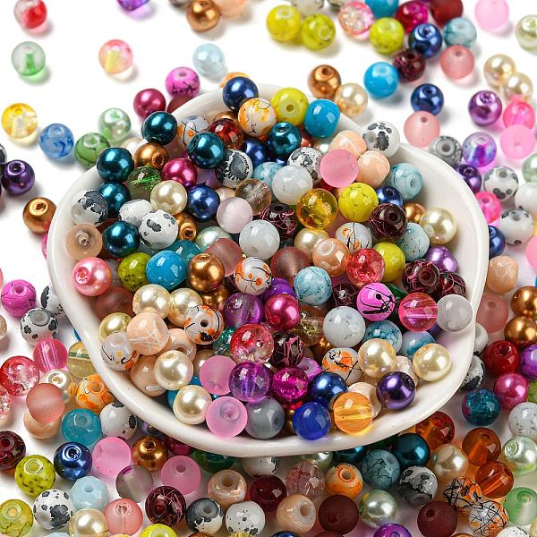 PandaHall Opaque Spray Painted Glass Beads, Round, Mixed Color, 6mm, Hole: 1.2~1.5mm Glass Round Multicolor
PandaHall Opaque Spray Painted Glass Beads, Round, Mixed Color, 6mm, Hole: 1.2~1.5mm Glass Round Multicolor