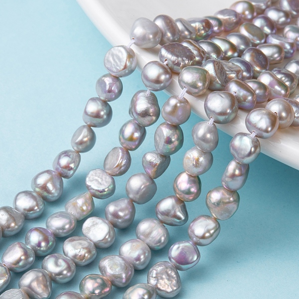 PandaHall Natural Cultured Freshwater Pearl Beads Strands, Dyed, Two Sides Polished, Light Grey, 7~9x5~6mm, Hole: 0.8mm, about..., Gray
PandaHall Natural Cultured Freshwater Pearl Beads Strands, Dyed, Two Sides Polished, Light Grey, 7~9x5~6mm, Hole: 0.8mm, about..., Gray