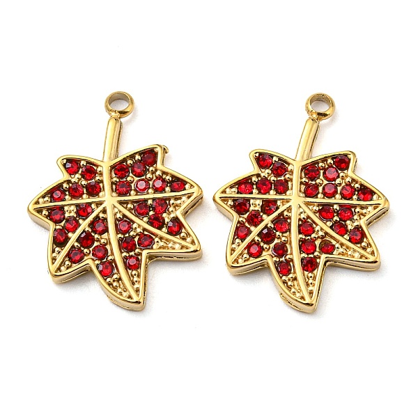 PandaHall 304 Stainless Steel Pendants, with Siam Rhinestone, Leaf Charms, Real 14K Gold Plated, 18x13.5x2mm, Hole: 1.6mm Stainless..., Red
PandaHall 304 Stainless Steel Pendants, with Siam Rhinestone, Leaf Charms, Real 14K Gold Plated, 18x13.5x2mm, Hole: 1.6mm Stainless..., Red