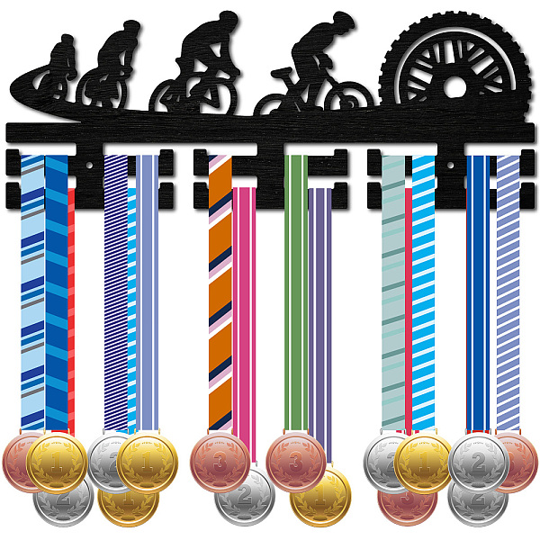 PandaHall Fashion Wood Medal Hanger Holder, 2 Line Display Wall Rack, with Screws & Anchor Plug, Black, Bicycle, 150x400mm, Hole: 5mm Wood...
PandaHall Fashion Wood Medal Hanger Holder, 2 Line Display Wall Rack, with Screws & Anchor Plug, Black, Bicycle, 150x400mm, Hole: 5mm Wood...