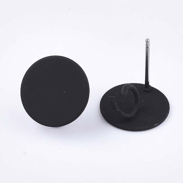 PandaHall Spray Painted Iron Stud Earring Findings, with Steel Pins and Loop, Flat Round, Black, 12mm, Hole: 4mm, Pin: 0.7mm Iron Flat Round...
PandaHall Spray Painted Iron Stud Earring Findings, with Steel Pins and Loop, Flat Round, Black, 12mm, Hole: 4mm, Pin: 0.7mm Iron Flat Round...