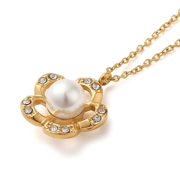 PandaHall Flower Vacuum Plating 304 Stainless Steel Pendant Necklaces, with Rhinestone & Plastic Pearl, Golden, 16.34 inch(41.5cm)..., White
PandaHall Flower Vacuum Plating 304 Stainless Steel Pendant Necklaces, with Rhinestone & Plastic Pearl, Golden, 16.34 inch(41.5cm)..., White