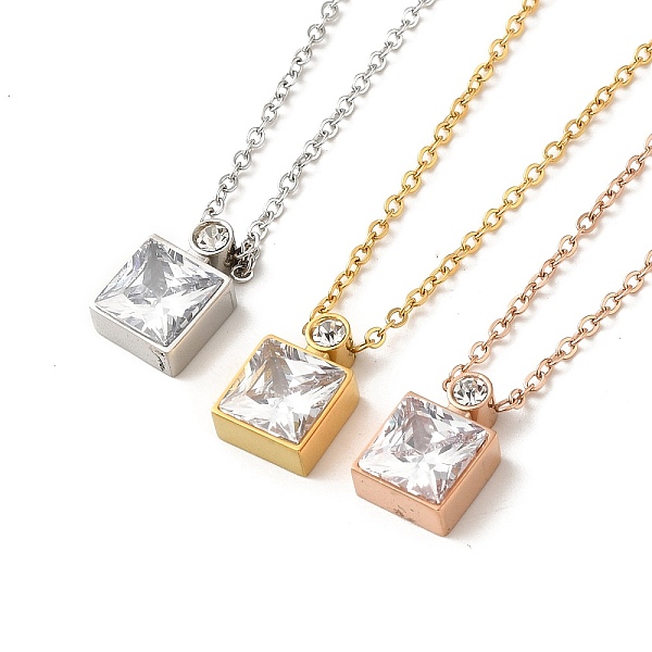 PandaHall Square Vacuum Plating 304 Stainless Steel Pendant Necklaces, with Glass, Mixed Color, 16.61 inch(42.2cm) 304 Stainless Steel..., Clear
PandaHall Square Vacuum Plating 304 Stainless Steel Pendant Necklaces, with Glass, Mixed Color, 16.61 inch(42.2cm) 304 Stainless Steel..., Clear