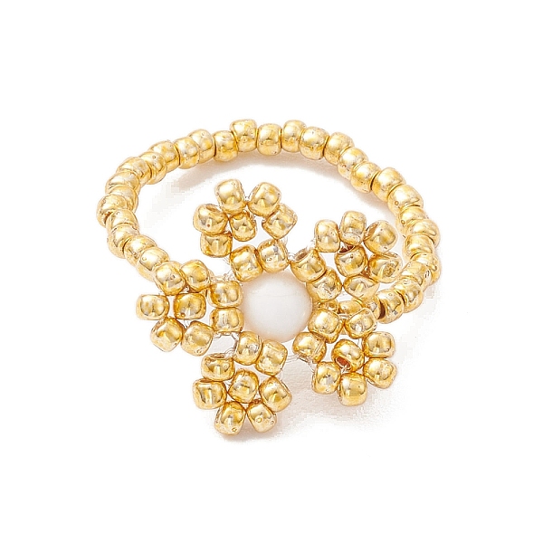 PandaHall Round Seed Beads with Gemstone Beads Rings, Flower, Gold, Inner Diameter: 27mm Glass Flower Gold
PandaHall Round Seed Beads with Gemstone Beads Rings, Flower, Gold, Inner Diameter: 27mm Glass Flower Gold