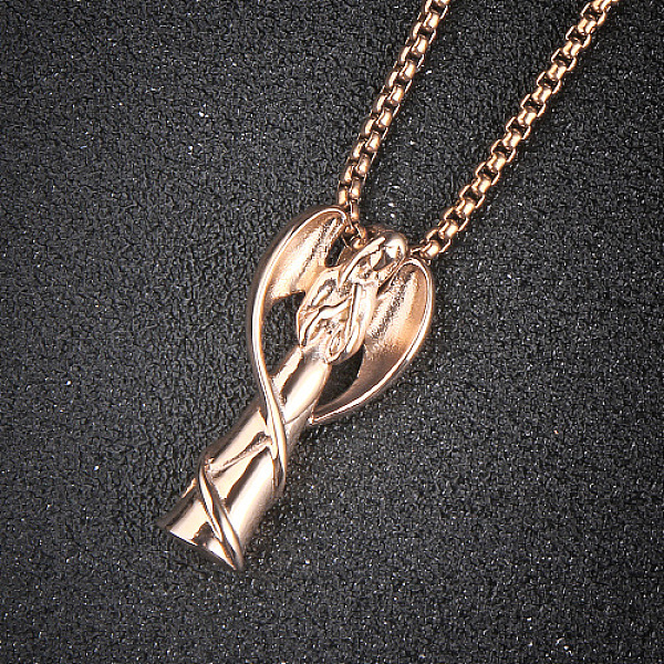 PandaHall Stainless Steel Angel Pendant Necklaces for Women, Rose Gold, no size Stainless Steel Angel & Fairy
PandaHall Stainless Steel Angel Pendant Necklaces for Women, Rose Gold, no size Stainless Steel Angel & Fairy