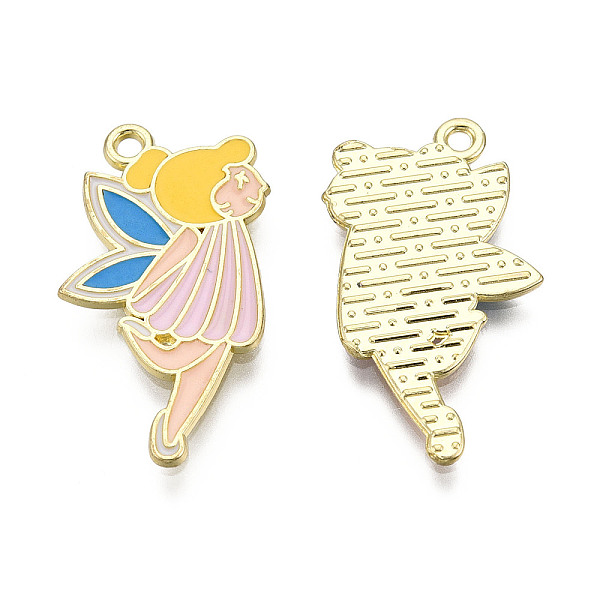 PandaHall Alloy Enamel Pendants, Cadmium Free & Lead Free, Fairy, Golden, Pearl Pink, 26.5x14.5x1.2mm, Hole: 1.4mm Alloy+Enamel Angel &...
PandaHall Alloy Enamel Pendants, Cadmium Free & Lead Free, Fairy, Golden, Pearl Pink, 26.5x14.5x1.2mm, Hole: 1.4mm Alloy+Enamel Angel &...
