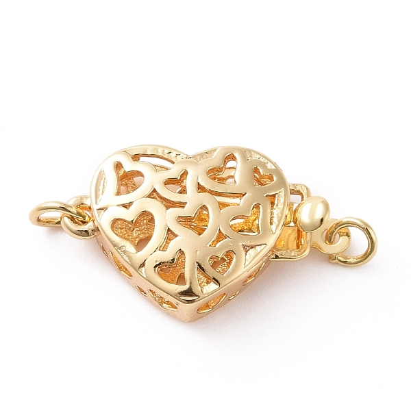 PandaHall Brass Box Clasps, Hollow Heart, Golden, 16.5x10.5x5mm, Hole: 2.2mm Brass Heart
PandaHall Brass Box Clasps, Hollow Heart, Golden, 16.5x10.5x5mm, Hole: 2.2mm Brass Heart