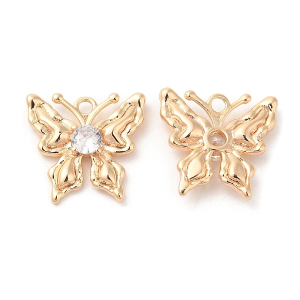 PandaHall Brass with Glass Charms, Butterfly Charm, Real 18K Gold Plated, 13x14x3mm, Hole: 1.4mm Brass+Glass Butterfly Clear
PandaHall Brass with Glass Charms, Butterfly Charm, Real 18K Gold Plated, 13x14x3mm, Hole: 1.4mm Brass+Glass Butterfly Clear