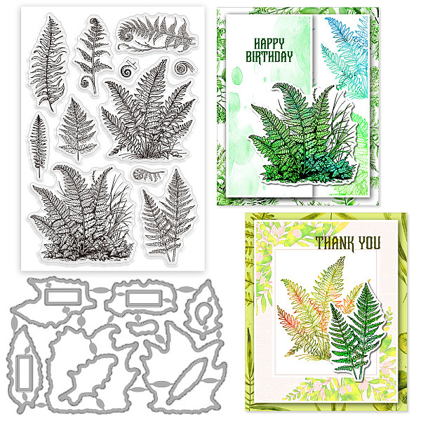 PandaHall GLOBLELAND 2Pcs Fern Clear Stamps and Cutting Dies Silicone Clear Stamps Cards and Metal Die Cuts for Card Making and DIY...
PandaHall GLOBLELAND 2Pcs Fern Clear Stamps and Cutting Dies Silicone Clear Stamps Cards and Metal Die Cuts for Card Making and DIY...