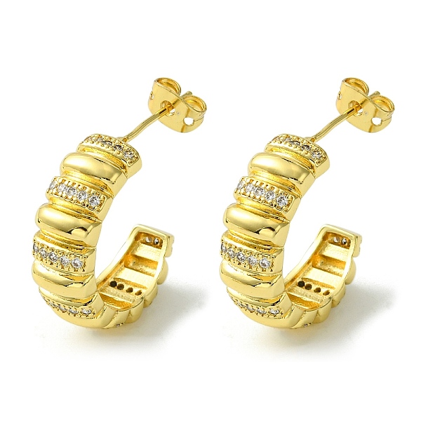 PandaHall Brass with Cubic Zirconia Ring Stud Earrings, Half Hoop Earrings, Real 16K Gold Plated, 21x7mm Brass Ring Clear
PandaHall Brass with Cubic Zirconia Ring Stud Earrings, Half Hoop Earrings, Real 16K Gold Plated, 21x7mm Brass Ring Clear
