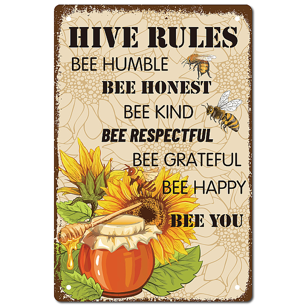PandaHall CREATCABIN Metal Tin Sign Hive Rules Bee Happy Retro Vintage Funny Wall Decor Art Mural Hanging Iron Painting for Home Garden Bar...
PandaHall CREATCABIN Metal Tin Sign Hive Rules Bee Happy Retro Vintage Funny Wall Decor Art Mural Hanging Iron Painting for Home Garden Bar...