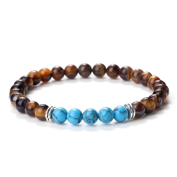 PandaHall Simple Fashion Natural Tiger Eye & Synthetic Turquoise Beaded Stretch Bracelets for Women Tiger Eye
PandaHall Simple Fashion Natural Tiger Eye & Synthetic Turquoise Beaded Stretch Bracelets for Women Tiger Eye