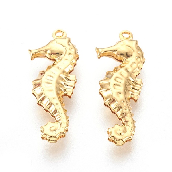 PandaHall 304 Stainless Steel Pendants, Sea Horse, Golden, 26.5x10x4mm, Hole: 1mm 304 Stainless Steel Sea Horse
PandaHall 304 Stainless Steel Pendants, Sea Horse, Golden, 26.5x10x4mm, Hole: 1mm 304 Stainless Steel Sea Horse