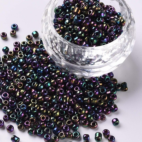 PandaHall 8/0 Glass Seed Beads, Metallic Colours, Round, Round Hole, Colorful, 8/0, 3mm, Hole: 1mm, about 1111pcs/50g, 50g/bag...
PandaHall 8/0 Glass Seed Beads, Metallic Colours, Round, Round Hole, Colorful, 8/0, 3mm, Hole: 1mm, about 1111pcs/50g, 50g/bag...