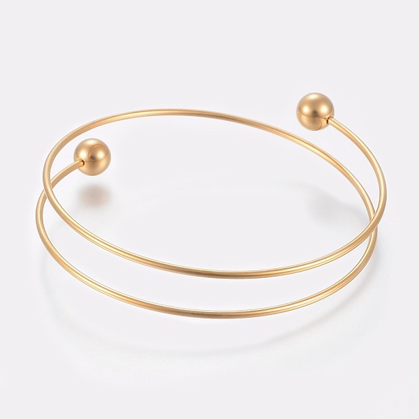 PandaHall Ion Plating(IP) 304 Stainless Steel Bangles Making, Golden, 2-1/2 inch(6.5cm) Stainless Steel
PandaHall Ion Plating(IP) 304 Stainless Steel Bangles Making, Golden, 2-1/2 inch(6.5cm) Stainless Steel