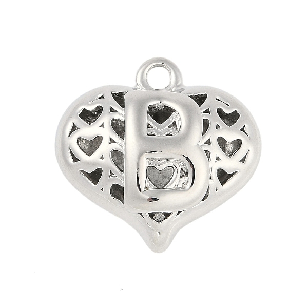 PandaHall Hollow Brass Pendants for Valentine's Day, Heart with Letter, Real Platinum Plated, Letter B, 25x26x13mm, Hole: 2.5mm Brass Letter...
PandaHall Hollow Brass Pendants for Valentine's Day, Heart with Letter, Real Platinum Plated, Letter B, 25x26x13mm, Hole: 2.5mm Brass Letter...