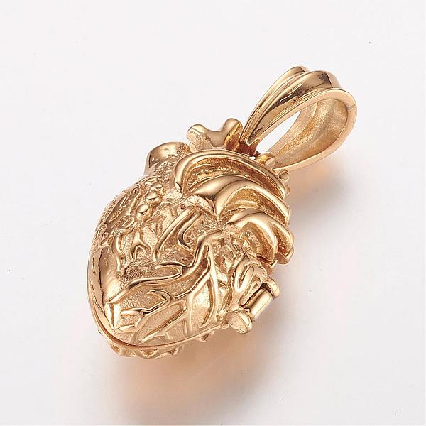 PandaHall 304 Stainless Steel Locket Pendants, Cage Pendants, with Magnetic, Heart, Golden, 35x23x16mm, Hole: 7.5x13mm, inner diameter...
PandaHall 304 Stainless Steel Locket Pendants, Cage Pendants, with Magnetic, Heart, Golden, 35x23x16mm, Hole: 7.5x13mm, inner diameter...