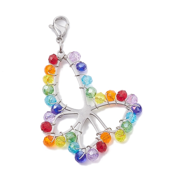 PandaHall Stainless Steel Glass Pendant Decorations, Butterfly, Stainless Steel Color, 57mm Glass Butterfly
PandaHall Stainless Steel Glass Pendant Decorations, Butterfly, Stainless Steel Color, 57mm Glass Butterfly