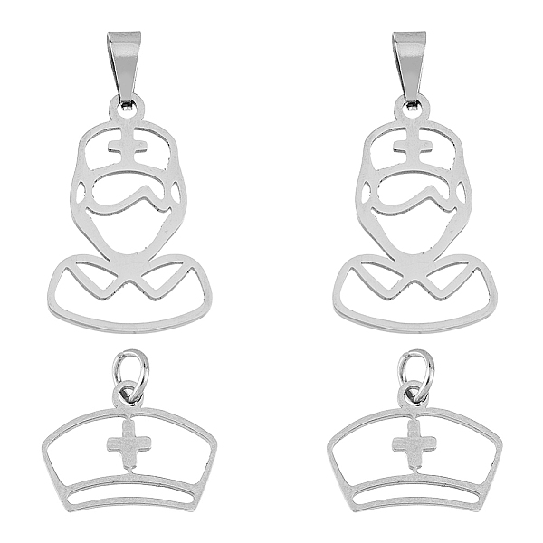 PandaHall HOBBIESAY 20Pcs 2 Styles Stainless Steel Nurse Pendant Charms Silver Filigree Nurse hat Hat Charms Nurse's hat and Nurse Shape...
PandaHall HOBBIESAY 20Pcs 2 Styles Stainless Steel Nurse Pendant Charms Silver Filigree Nurse hat Hat Charms Nurse's hat and Nurse Shape...