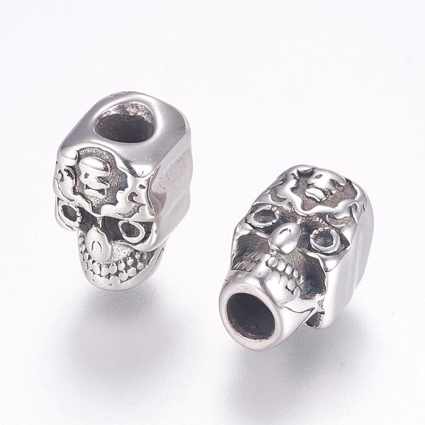 PandaHall 304 Stainless Steel European Beads, Large Hole Beads, Skull, Antique Silver, 13x8.5x10mm, Hole: 4mm 304 Stainless Steel Skull
PandaHall 304 Stainless Steel European Beads, Large Hole Beads, Skull, Antique Silver, 13x8.5x10mm, Hole: 4mm 304 Stainless Steel Skull