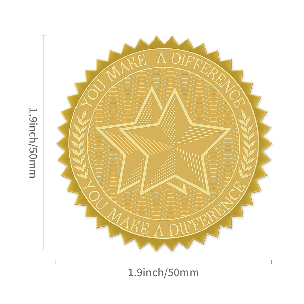 PandaHall Self Adhesive Gold Foil Embossed Stickers, Medal Decoration Sticker, Star Pattern, 5x5cm Metal Star Gold
PandaHall Self Adhesive Gold Foil Embossed Stickers, Medal Decoration Sticker, Star Pattern, 5x5cm Metal Star Gold